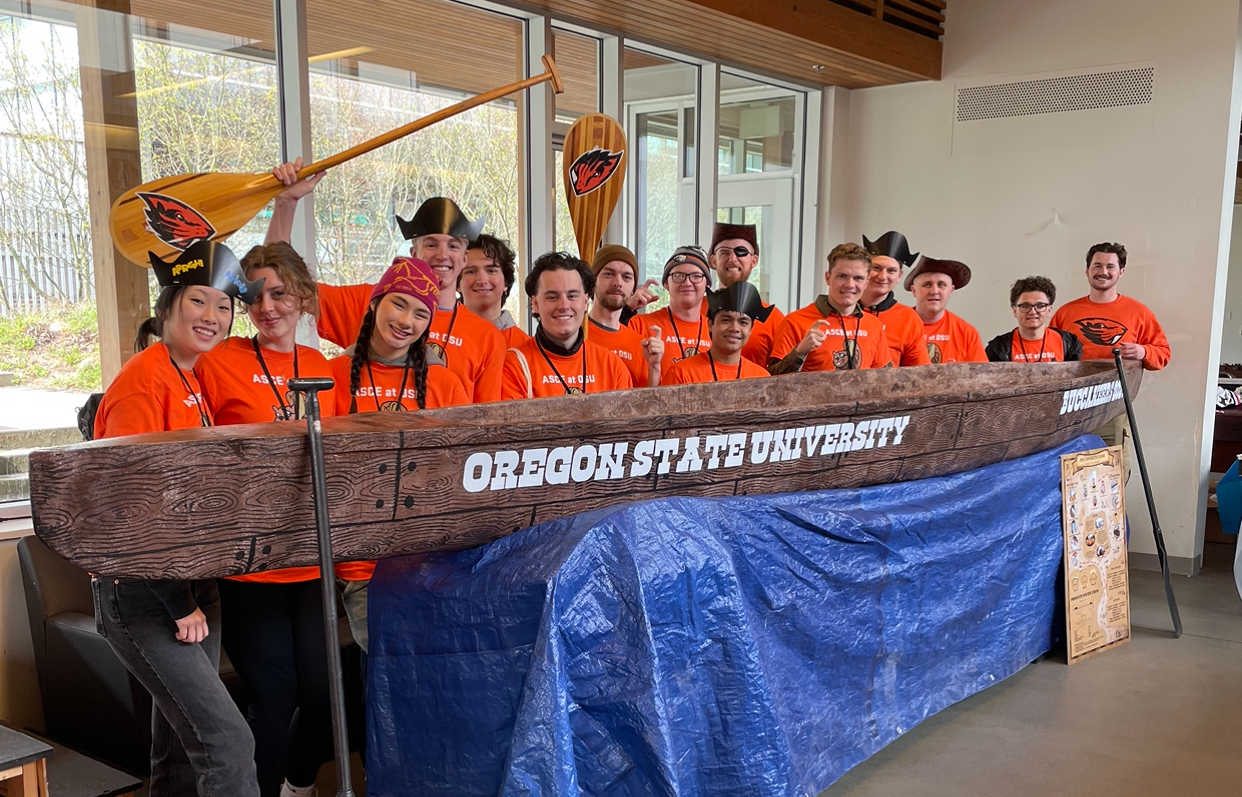 2023-2024 Concrete Canoe Team at the Pacific Northwest Student Symposium hosted at the University of British Columbia