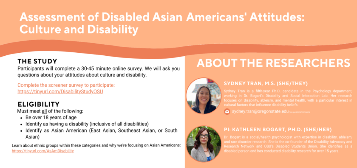 Assessment of Disabled Asian Americans' Attitudes: Culture and Disability